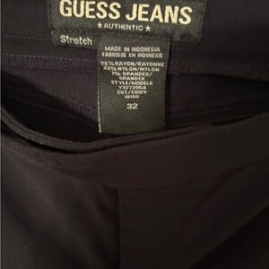 NWT Vintage Guess women’s Black Stretch Pants with Seam Detail Size 32